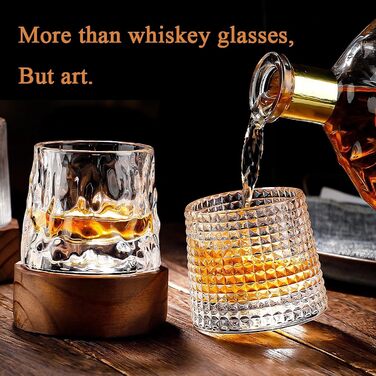Набір склянок для віскі Weobao Old Fashioned з кришталю, ручної роботи, 160 мл (набір з 2 шт.)