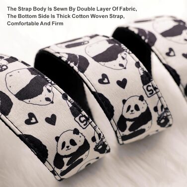 Гітарний ремінь 5,1 см з бавовняним друком, квітковий принт, з повним шкіряним кінцем, для бас-гітари, електро- та акустичної гітари, безкоштовний кріплення для ременя, фіксатори для ременя та медіатори. Жовті ромашки (Панда)