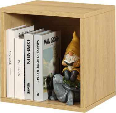 Magic DIY Cube Storage Organizer, Stackable Cubes for Home, Books, Clothes, Toys, Modular Storage System, Closet Organizer, Bookshelf, Closet (French (Yellow Oak, General Cube))
