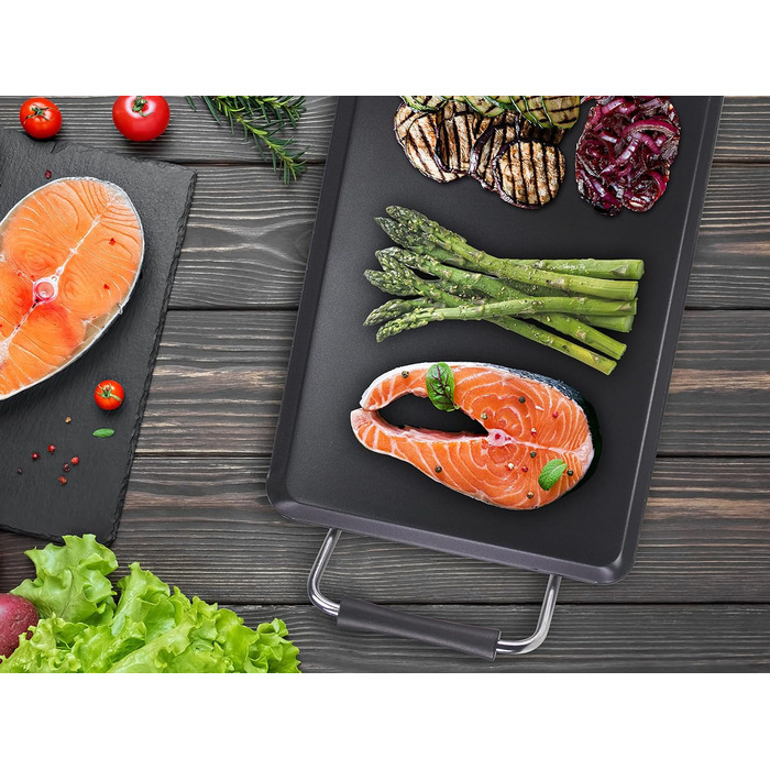 BEPER Electric Grill with Glass Lid - Non-Stick Coated Grill Plate, Stainless Steel, 1800W