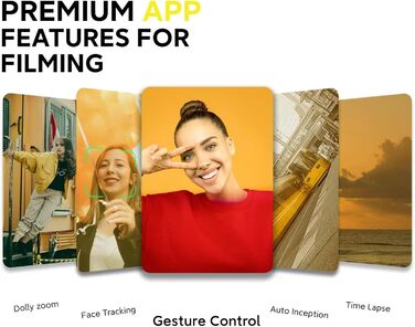 Стабілізатор Gimbal для смартфона AOCHUAN SMART X з LED-підсвічуванням, трекінгом обличчя, функцією Time-Lapse, 3-осьовий, склавний, для iPhone 16/15/14/13/12 Pro/Max/Xs, Galaxy S21, TikTok