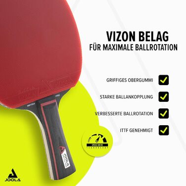 JOOLA Table Tennis Set Duo PRO: 2 Paddles, 3 Balls, Case - Red/Black, 6-Piece Set