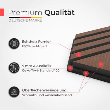 Акустичні гексагональні панелі з натурального горіха та чорного фетру, самоклеючі 3D-панелі для звукоізоляції стін, набір 9 шт (30x26 см)