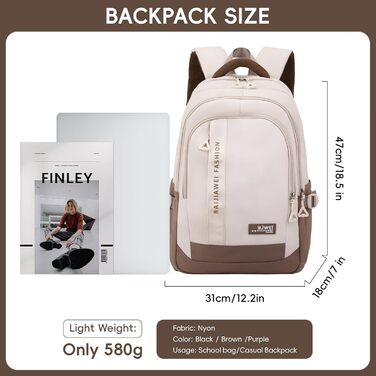 Шкільний рюкзак для підлітків дівчаток, 2025, для школи, гімназії, старшої школи, 26L, Khaki