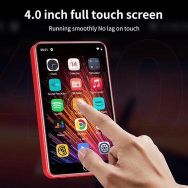 MP3 плеєр 80GB ZAQE з Wi-Fi, Bluetooth, Spotify, Android 13, сенсорний екран 4