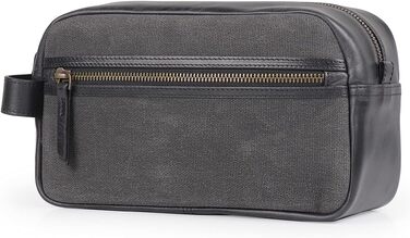 Чоловіча дорожня сумка Londo Echtleder, набір сумок для туалету (чорний)