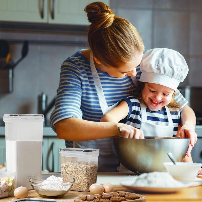 Набір контейнерів для зберігання продуктів, 20 шт. з герметичними кришками, BPA-free, для кухні (крупи, борошно, цукор)