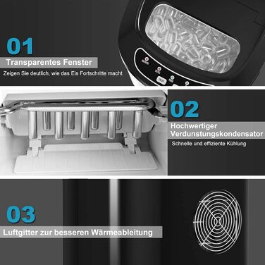 Машина для приготування льоду GOPLUS, 12 кг за 24 години, 2 розміри кубиків льоду, 2.2 л резервуар для води, лопатка для льоду, зелена