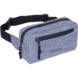 Сумка на пояс для жінок та чоловіків, велика міська сумочка, сумка через плече, спортивна сумка-шоппер, сумка-елемент для подорожей (сіро-чорна 13027)