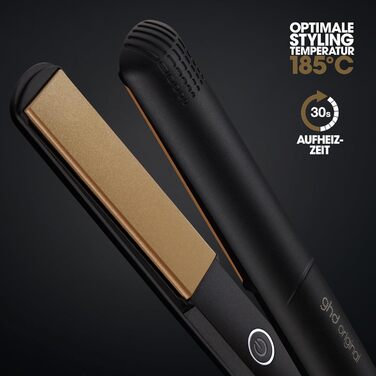 Випрямляч для волосся ghd Original - Чорний колір, для гладкого та блискучого волосся, захист від пошкоджень, підходить для всіх типів волосся (стара упаковка)
