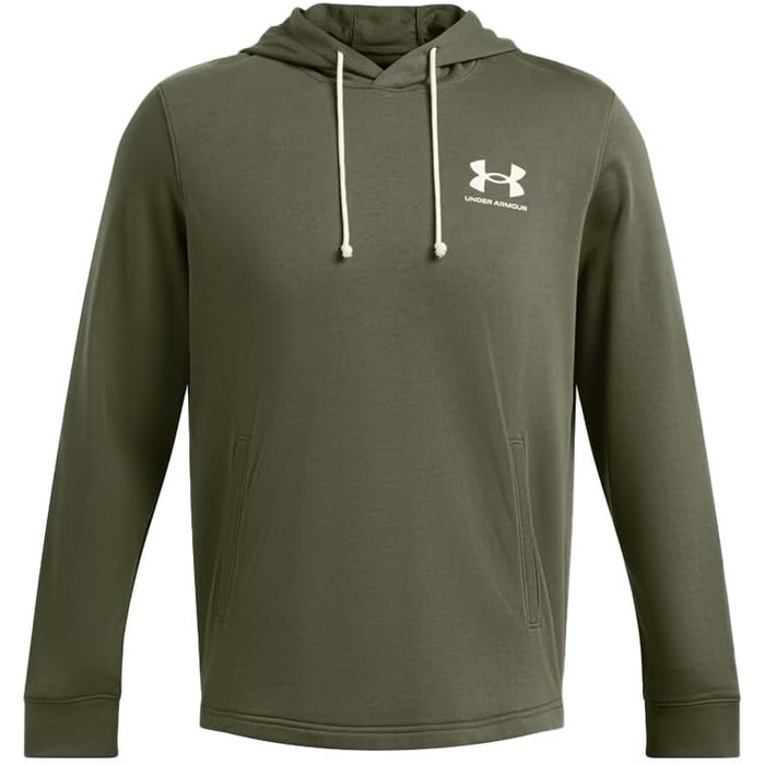 Чоловіча толстовка з капюшоном Under Armour Rival Terry Lc Hoody, темно-синя з зеленим (розмір L)