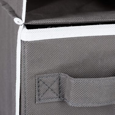 Органайзер для шафи Relaxdays з тканини, 6 відділень, 2 шухляди, сірий, 82x30x14,5 см