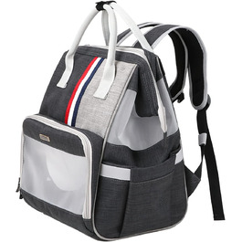 Рюкзак для кота та маленьких собак Galatée, дихаючий, для подорожей, хайкінгу, кемпінгу (темно-сірий)