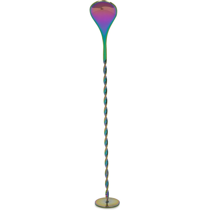 Homiu Stainless Steel Cocktail Shaker Set (550ml) with Rainbow Design, shimmering stainless steel, 5-piece: strainer, 2 jiggers (15/30ml)