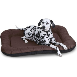 Knuffelwuff Dog Bed Lucky Indoor and Outdoor Dog Cushion Dog Sofa Dog Basket Dog Bed, Size L (Brown, L 70 x W 46 x H 12 cm)