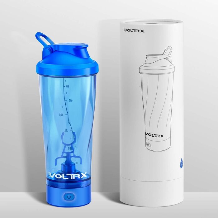 VOLTRX Преміум електричний шейкер для протеїну Tritan (BPA-free) 700 мл, портативний блендер USB, темно-синій - для спорту та фітнесу
