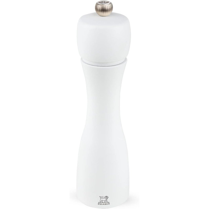 Набір для солі та перцю Peugeot Tahiti, дерев'яний, білий/чорний, регулювання помелу, 20 см