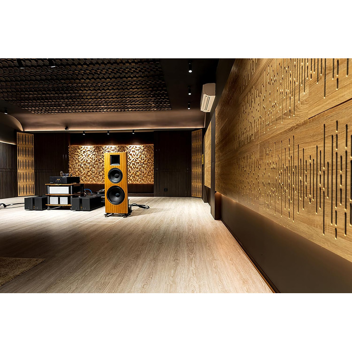 Набір акустичних басових пасток для кутів PULSE-100mm (4 шт), 50x50x10 см, колір горіх — звукопоглинаючі панелі для студії звукозапису