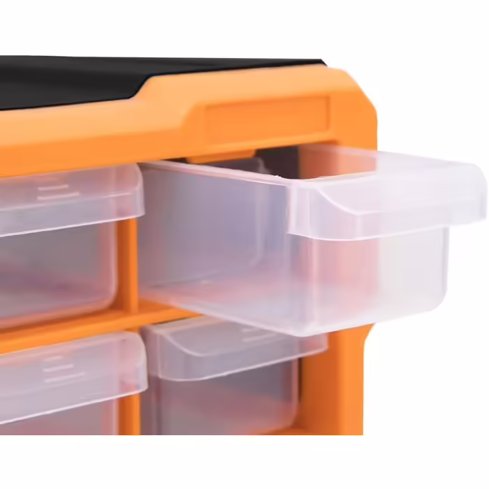 vidaXL Multi-Drawer Organizer with Sorting Boxes, Assortment Boxes, Assortment Case, Assortment Box, Small Parts Storage 52x16x37.5cm (30 + 9 drawers, Orange)