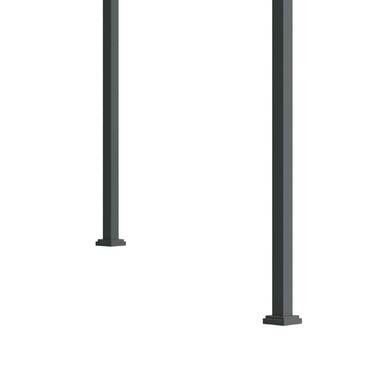 Outsunny Pergola Gazebo Patio Cover with Sliding Roof 298x213x221cm Polyester Black Gray for Garden & Patio