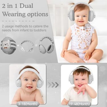 Навушники для захисту слуху Mumba Baby сірого кольору