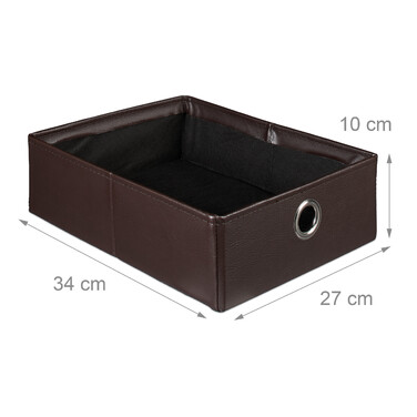 Relaxdays faux leather storage ottoman with 2 compartments
