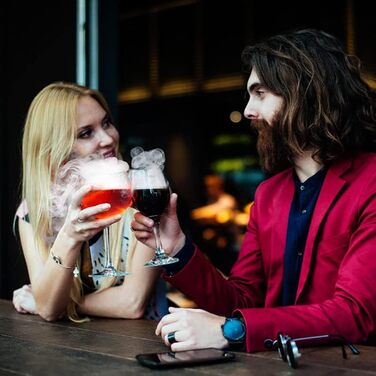 Набір для копчення коктейлів та віскі, з 4 дерев'яними стружками, подарунок на День батька, для Old Fashioned, коктейлів, віскі, бурбону, кави, м'яса, волоського горіха Saturn - волоський горіх