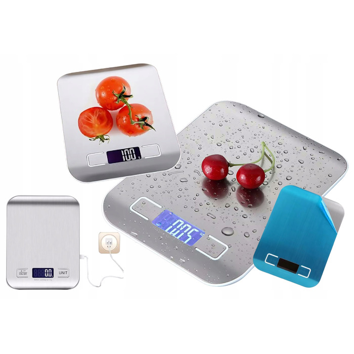 Електронні кухонні ваги високої точності 10 кг/1 г з вбудованим акумулятором та LCD-дисплеєм