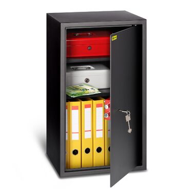 Сейф Homesafe HV15K з ключовим замком, металевий, Carbon Satin Чорний (70x40x36 см)