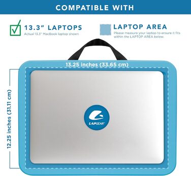 LAPGEAR Підставка для ноутбука на колінах, 15 дюймів, блакитний колір, Style Nr. 43109