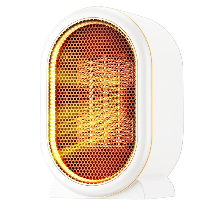Електричний обігрівач 1200W з PTC-керамічним нагрівом, 2 режими, стабільна температура, захист від перегріву та перекидання, тихий, компактний, для дому, спальні, офісу