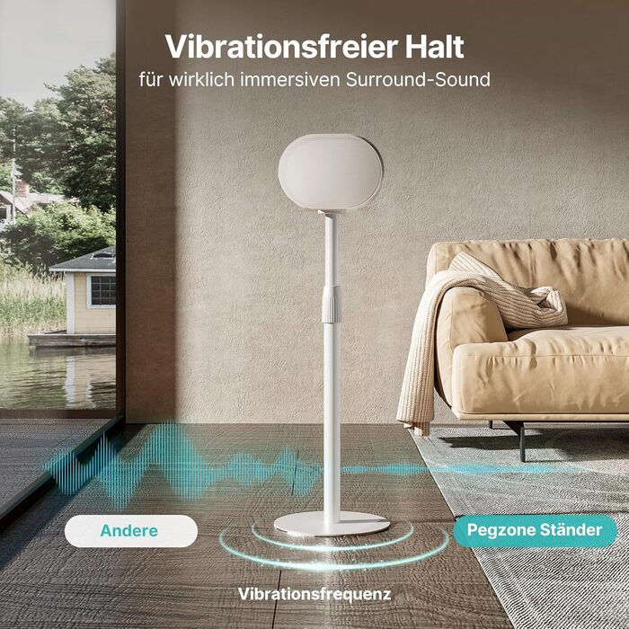 Підставка для динаміків з регулюванням висоти, сумісна з SONOS Era 300 та Era 100, білий, 2 шт.