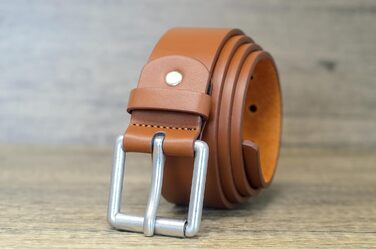 Чоловічий шкіряний ремінь Ossi 38мм, 130см/145см, колір - бежевий