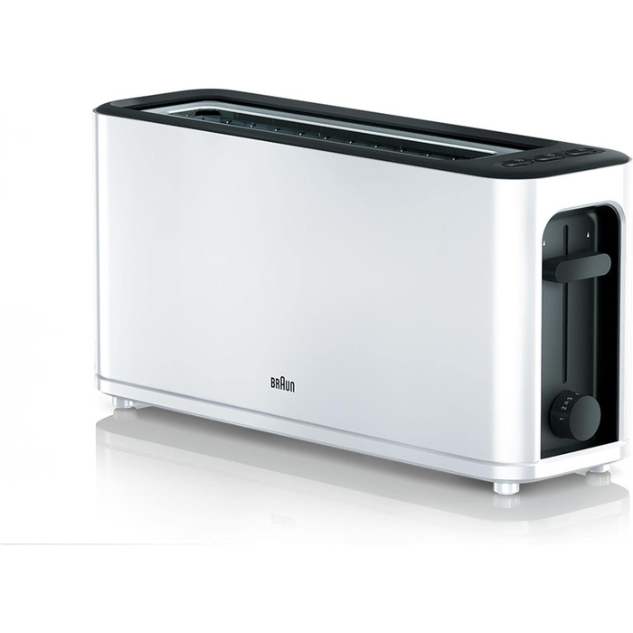 Тостер Braun HT3100WH, 1000 Вт, 7 режимів, білий, 1 слот