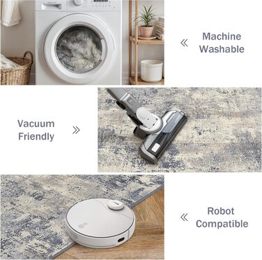 Килимок для вітальні BEIMO, абстрактний дизайн, короткий ворс, 120x170 см, антиковзаючі, для спальні, ванної, кухні, коридору, блакитний