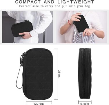 Органайзер для кабелів Skycase: компактна сумка для аксесуарів, USB, Power bank, 19 x 11 x 5.5 см (фіолетовий)