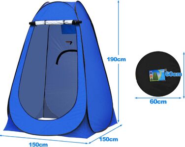 CLIPOP Portable Pop-Up Privacy Tent - Outdoor Shower & Changing Tent with UV Protection - Beach, Camping, Fishing - Includes Carry Bag