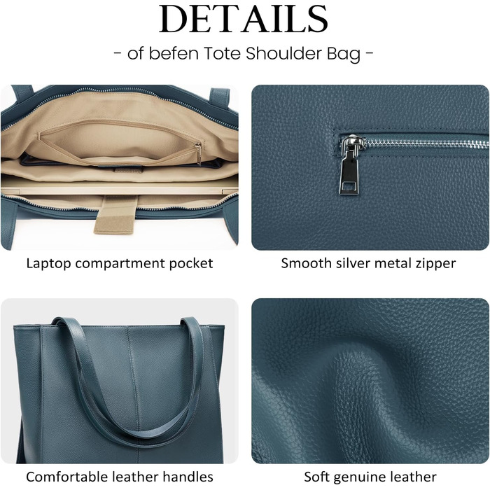 Сумка жіноча шкіряна befen Shopper для ноутбука 14