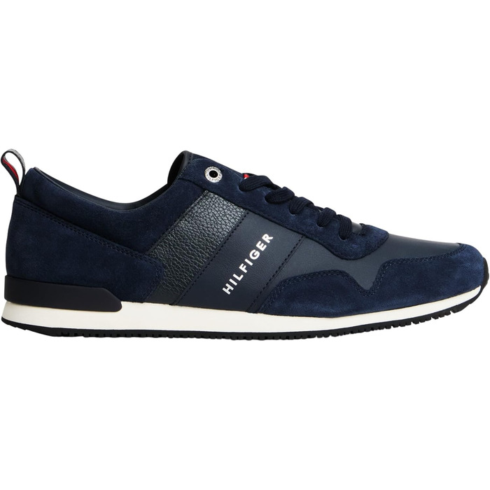 Кросівки Tommy Hilfiger чоловічі Runner Iconic з шкіри та замші, синій, 43 EU