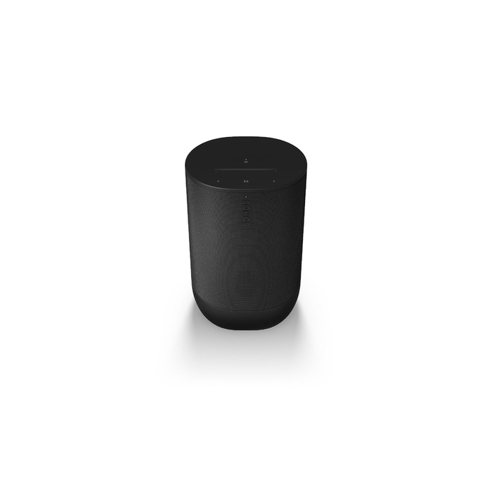 Sonos Move 2: Портативна бездротова колонка Wi-Fi/Bluetooth, чорна. До 24 год роботи, зарядка без дротів, сумісність з Alexa