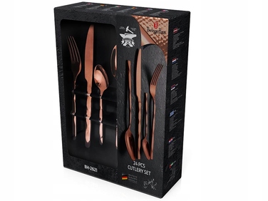 Набір столових приборів Berlinger Haus Rose Gold BH-2621, 24 предмети