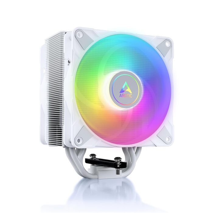 ARCTIC Freezer 36 A-RGB: Кулер для CPU з Push-Pull вентиляторами та RGB підсвіткою для Intel/AMD, Single-Tower, 2 вентилятори 120 мм, 200-2000 rpm, гідродинамічне підшипник, з термопастою MX-6 (білий)