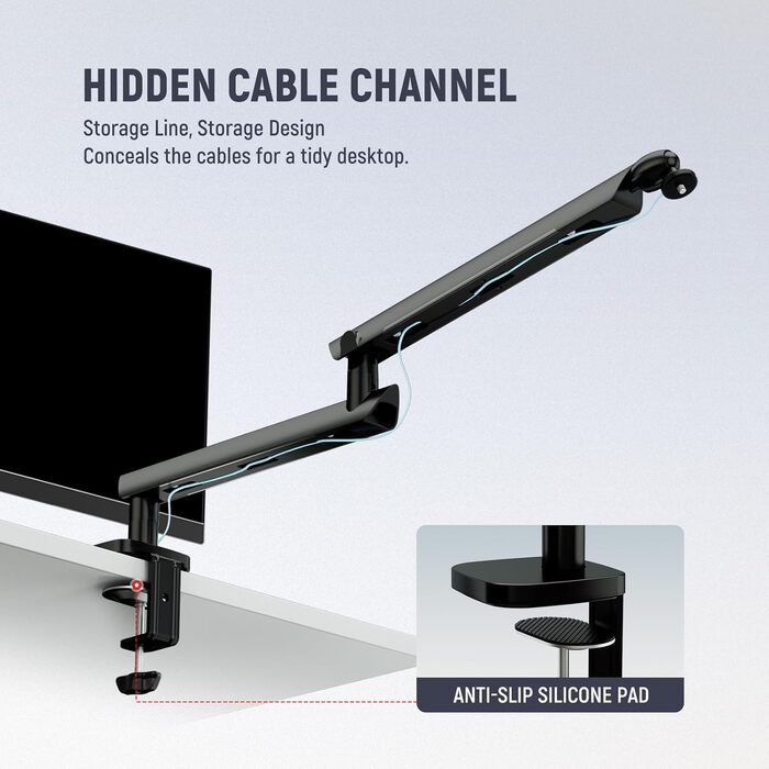 NEEWER Тримач для мікрофона MS007 – регульований кріплення на стіл з демпфером, 360° обертання, для подкастів, ігор, стрімінгу та дзвінків