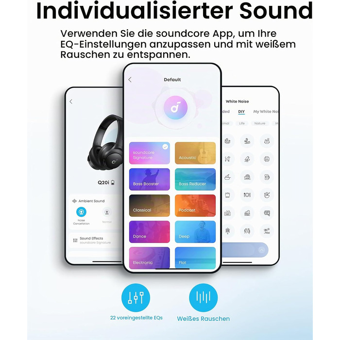 Бездротові навушники-вкладки Soundcore by Anker Q20i з гібридним активним шумозаглушенням (ANC), Hi-Res Audio, 40 годин роботи, керування через додаток, Рожеві (Відновлені)