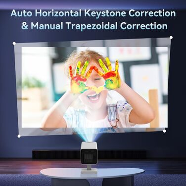 Портативний проєктор Mini Beamer 4K/1080P з Wi-Fi 6 та Bluetooth 5.4, Auto Keystone, 200 дюймів, сумісний з ноутбуками, смартфонами та TV