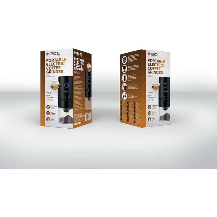 Портативна електрична кавомолка ECG KM 150 Minimo Black