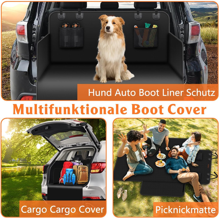 Захист для багажника автомобіля Alfheim для собак Premium, водовідштовхуючий та стійкий до подряпин, підходить для седанів та компактних/середніх SUV