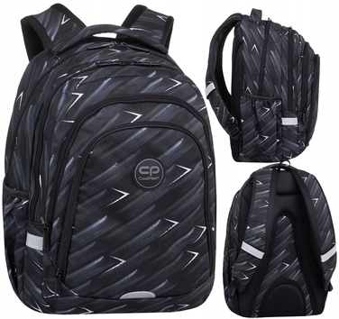 Багатовідсіковий шкільний рюкзак CoolPack, біло-чорний, 28 л