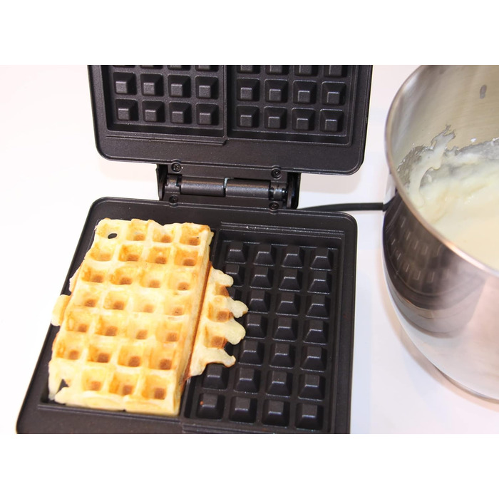 Електричний вафельниця LITTLE BALANCE 8384 Speed Waffeln - для приготування бельгійських вафель, 1400 Вт, сріблястий металік