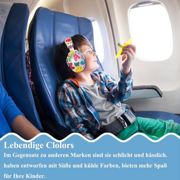 Навушники для захисту вух Kinder - дитячі навушники шумоізоляції для концертів, SNR 28dB, регульоване наголов'я, блакитна стрічка